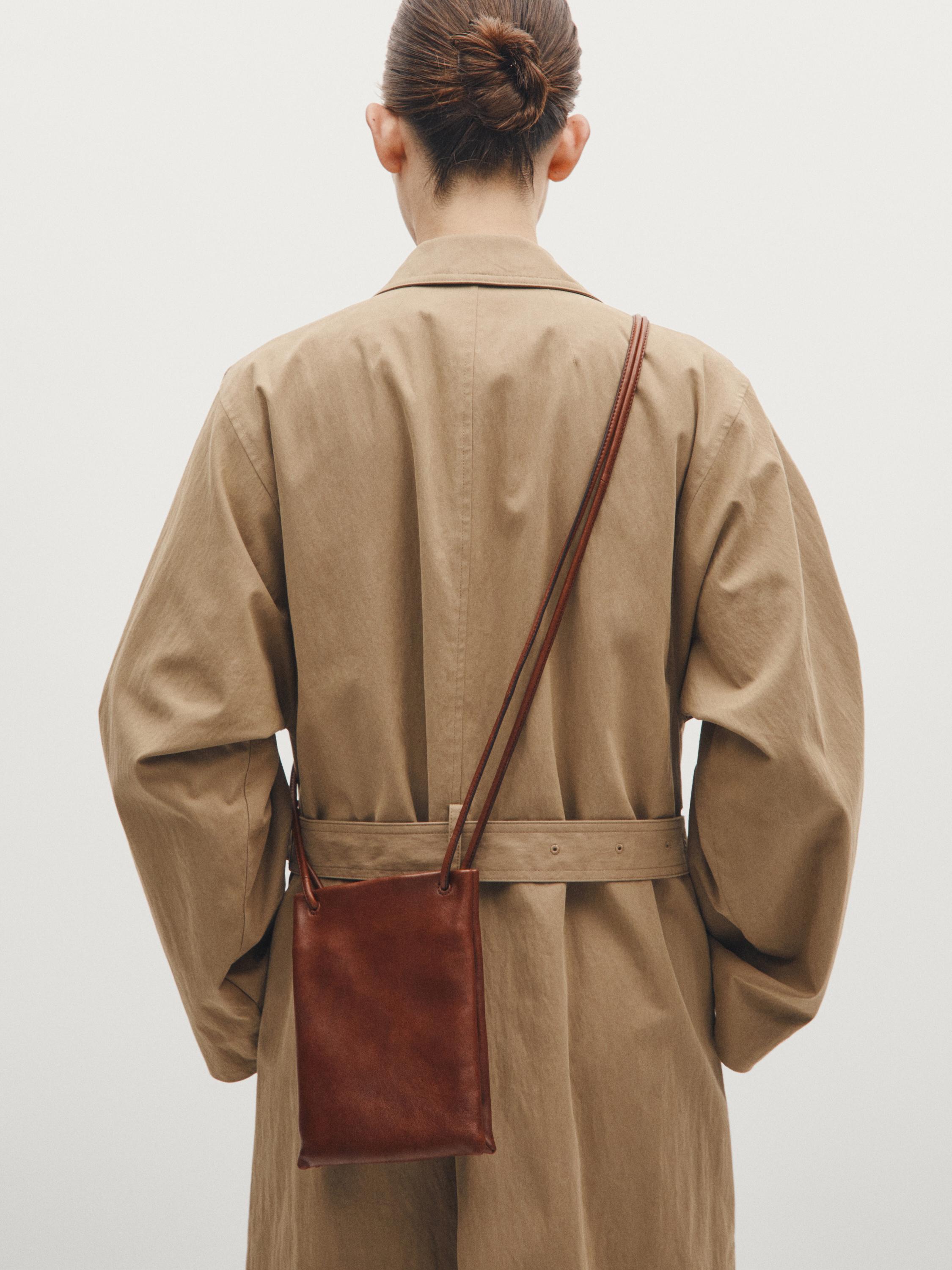 Nappa leather crossbody bag